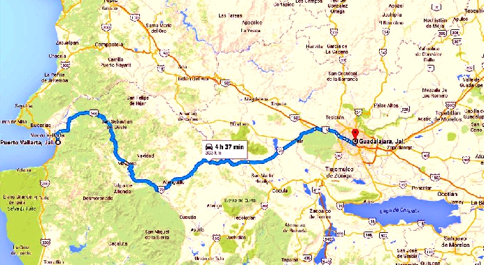 Siempre ha existido una ruta corta Guadalajara-Puerto Vallarta, sin