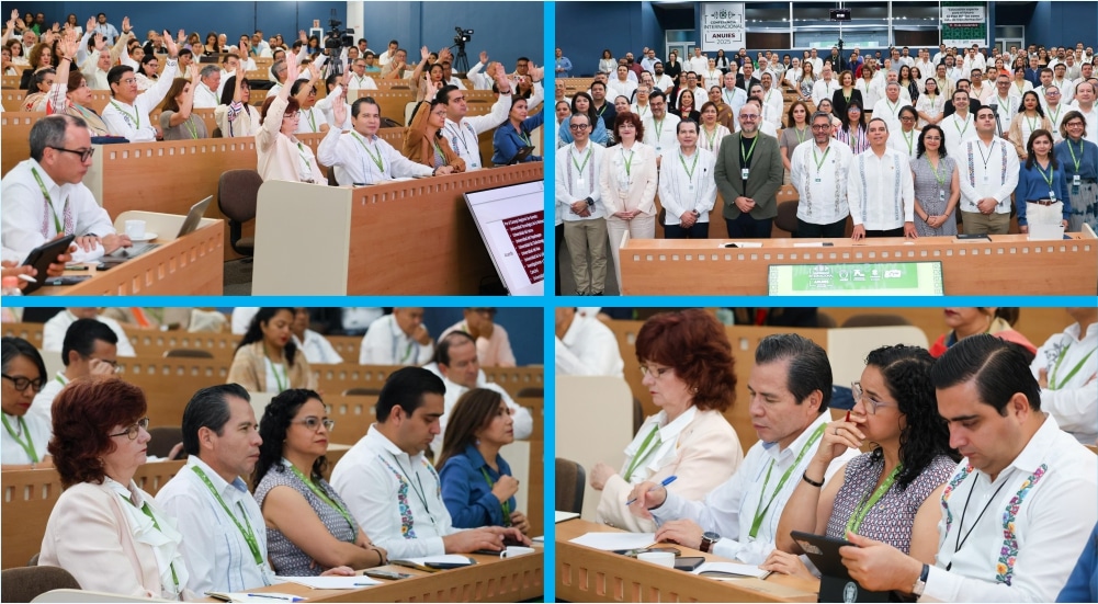 Norma Liliana Galván Meza, rectora de la UAN, durante la LXVII Sesión Ordinaria de la Asamblea General de ANUIES en Colima.