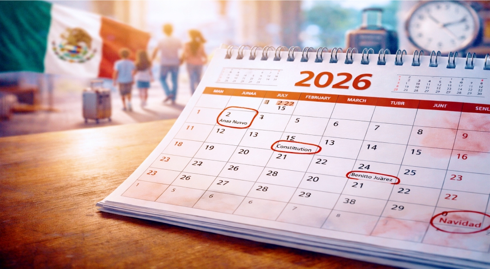 Calendario 2026 en México: festivos, puentes y vacaciones oficiales